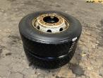 2 stk. Goodyear 4 stk. 285/70-R19.5 lastbil hjul 1