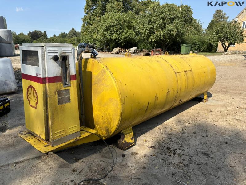 Dieseltank 4000 liter Shell pumpe med tæller  1