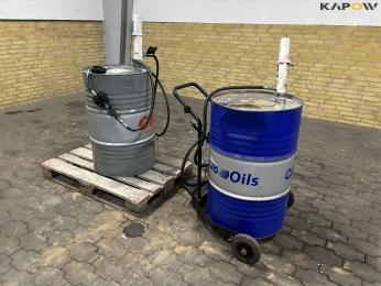 2 pieces oil drums with pump