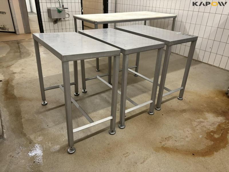 3 pcs. stainless steel tables 1