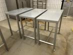 3 pcs. stainless steel tables 3