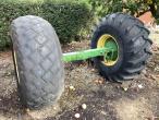 JOS manure wagon axle with brakes and 23.1-26 wheels 2