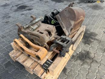 Various excavator hitch and shovel