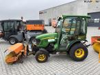 John Deere 2320 with broom and salt spreader 8