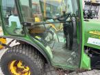 John Deere 2320 with broom and salt spreader 43