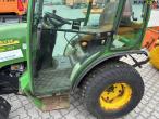 John Deere 2320 with broom and salt spreader 91