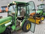 John Deere 2320 with broom and salt spreader 132