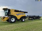 New Holland CR9.90 4WD combine with 40ft Macdon header 9