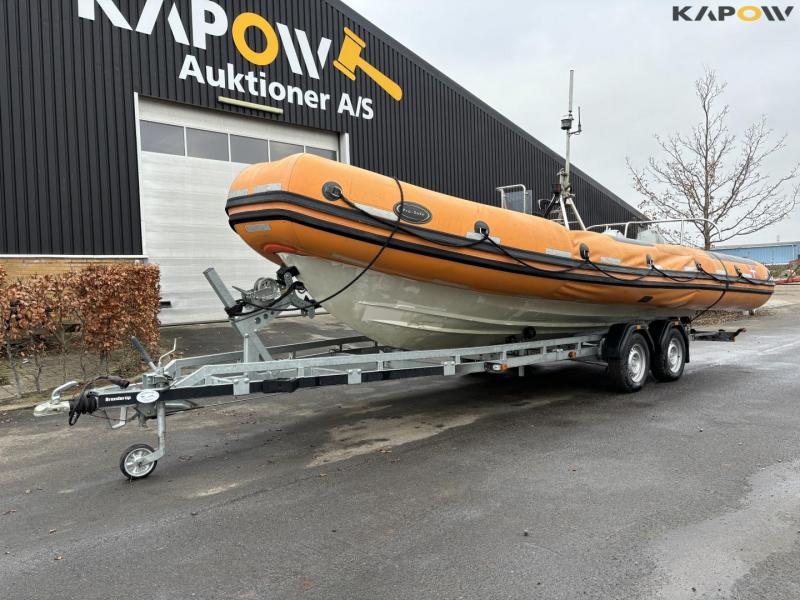 Prosafe 7.5 meter boat with Brenderup trailer 1