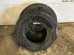 Large lot of tires + shelving 26