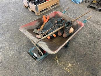 Wheelbarrow + miscellaneous