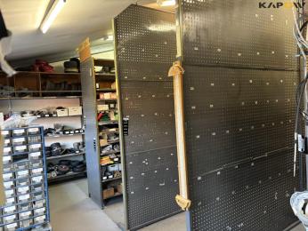 Tool walls and shelving, etc.