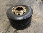 2 stk. Goodyear 4 stk. 285/70-R19.5 lastbil hjul 3