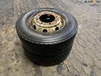 2 stk. Goodyear 4 stk. 285/70-R19.5 lastbil hjul 4